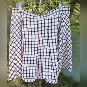 Torrid Black and Cream Plaid Midi Skirt